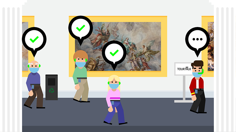 Tourtalk systems in use while social distancing
