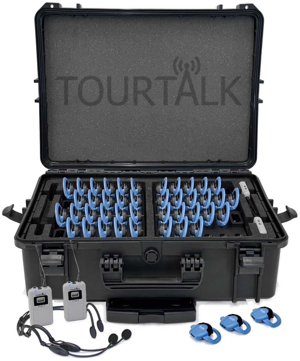 New Tourtalk TT 21 system in transport charger case