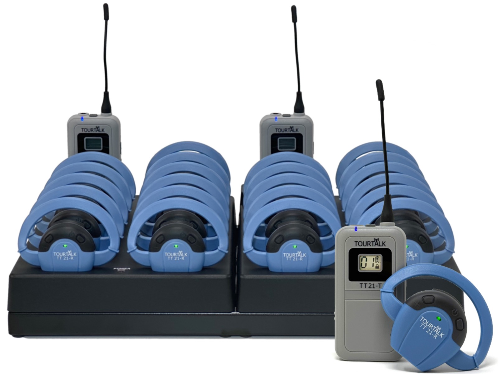New Tourtalk TT 21 system transmitters, receivers and charger