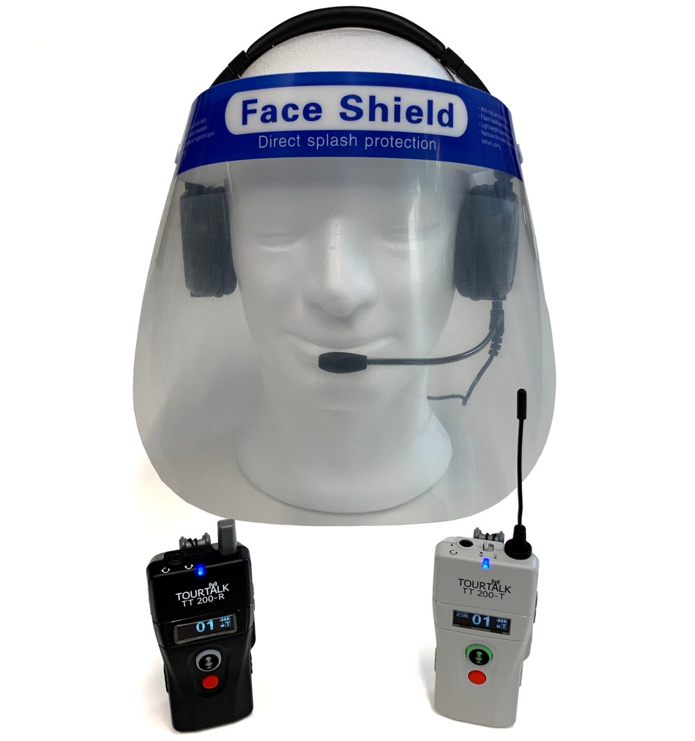 Tourtalk TT-HQH headset with face shield