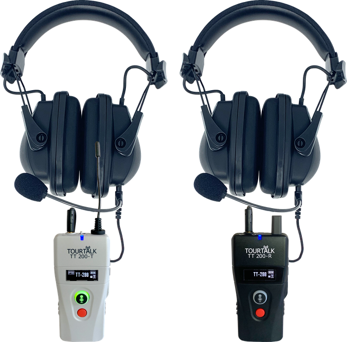 Tourtalk TT 200-T and TT 200-R with TT-NPH noise reduction headsets