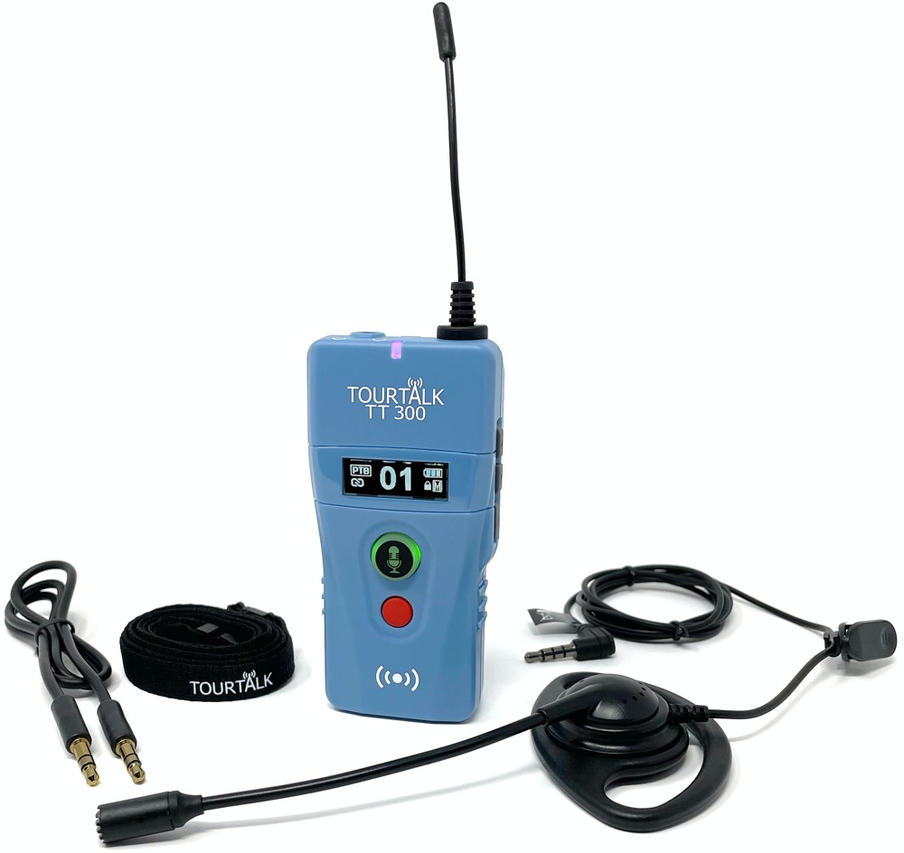 Tourtalk TT 300 transceiver with accessories